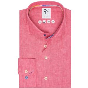 R2 Amsterdam, Heren, Overhemden, Roze, Maat: 3XL