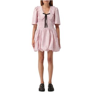 Ganni, Dames, Jurken, Roze, Maat: S
