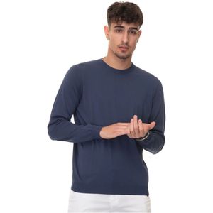 Fay, Heren, Sweatshirts & Hoodies, Blauw, Maat: M Katoen,