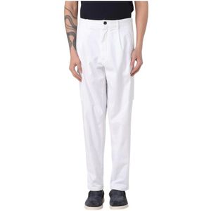 Giorgio Armani, Heren, Broeken, Wit, Maat: M Katoen,