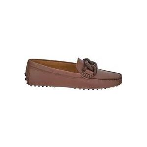 Tod's Leren Mocassins , Brown , Dames , Maat: 41 EU