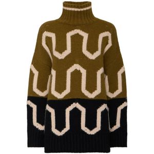 La DoubleJ, Dames, Truien, Veelkleurig, Maat: L Wol,