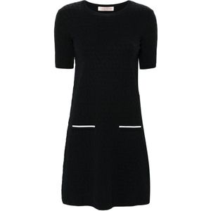 Valentino Garavani, Dames, Jurken, Blauw, Maat: S Viscose,