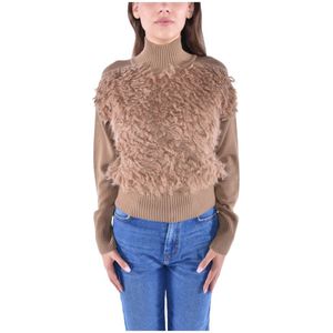 Max Mara Studio, Dames, Truien, Bruin, Maat: M Wol,
