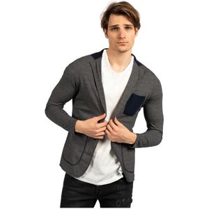 Xagon Man, Heren, Truien, Blauw, Maat: L Katoen,