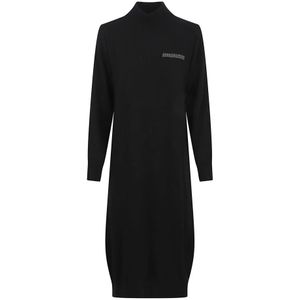 Peserico, Dames, Jurken, Zwart, Maat: S