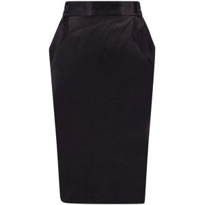 Saint Laurent, Dames, Rokken, Zwart, Maat: M Zijde,