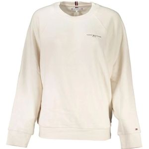 Tommy Hilfiger - Katoenen Sweater - Beige - Met Logo