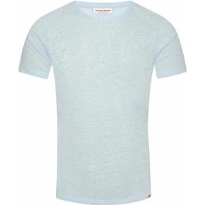 Orlebar Brown, Heren, Tops, Blauw, Maat: XL Linnen,