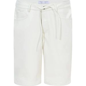 Proenza Schouler, Dames, Korte broeken, Wit, Maat: S Leer,