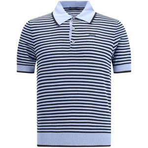 Prada, Heren, Tops, Blauw, Maat: L Katoen,