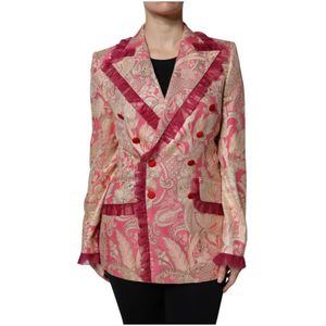 Dolce & Gabbana - Floral Jacquard - Blazer - Roze en Goud