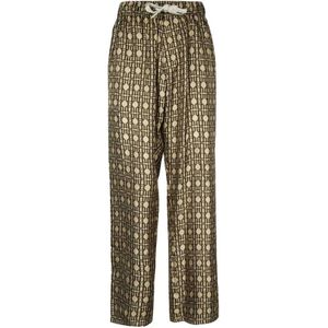 Palm Angels, Heren, Broeken, Beige, Maat: L Katoen,