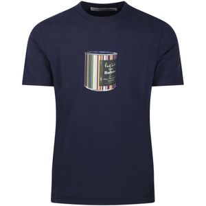 Barbour, Heren, Tops, Blauw, Maat: M Katoen,