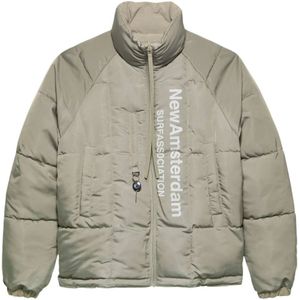 New Amsterdam Surf Association, Heren, Jassen, Beige, Maat: S Nylon,