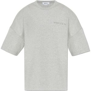 Alexander McQueen, Heren, Tops, Grijs, Maat: 2XL Katoen,