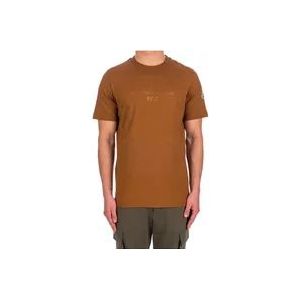 Moncler Katoenen T-shirt Model J1 091 , Brown , Heren , Maat: 2XL