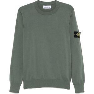 Stone Island - Military Style - Gebreide Trui - Groen - Katoen
