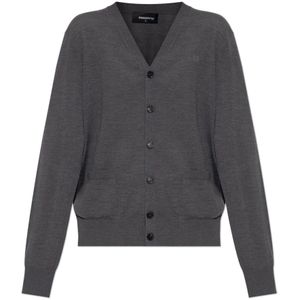 Dsquared2, Dames, Truien, Grijs, Maat: L Wol,