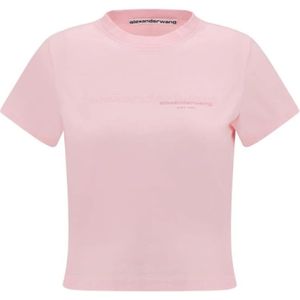 Alexander Wang, Dames, Tops, Roze, Maat: S Katoen,