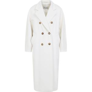 Max Mara, Dames, Mantels, Wit, Maat: XS Wol,
