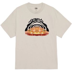 Obey, Heren, Tops, Grijs, Maat: S Katoen,