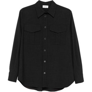 P.a.r.o.s.h., Dames, Blouses & Shirts, Bruin, Maat: M Wol,