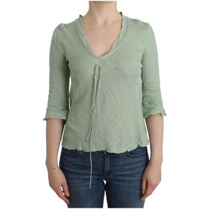 Ermanno Scervino, Dames, Blouses & Shirts, Groen, Maat: M Katoen,