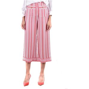 Elisabetta Franchi, Dames, Broeken, Veelkleurig, Maat: XS Viscose,