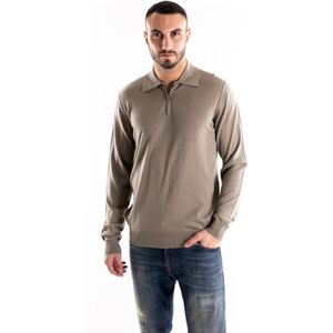 Paolo Pecora, Heren, Truien, Grijs, Maat: M Wol,