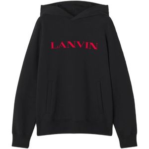 Lanvin, Heren, Sweatshirts & Hoodies, Zwart, Maat: S Katoen,