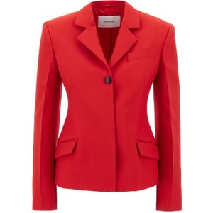 Ferragamo, Dames, Jassen, Rood, Maat: XS Wol,