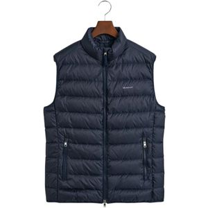 Gant, Heren, Jassen, Blauw, Maat: S Poliester,