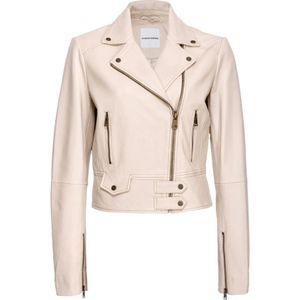 Pinko, Dames, Jassen, Beige, Maat: M Leer,
