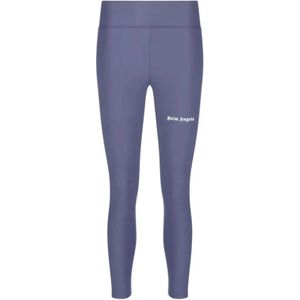 Palm Angels, Dames, Broeken, Grijs, Maat: L Poliester,