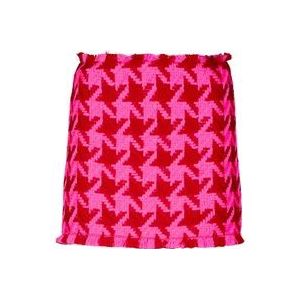 Versace Pied de Poule Rok , Pink , Dames , Maat: 2XS