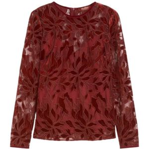 Max Mara, Dames, Blouses & Shirts, Rood, Maat: M Tulle,