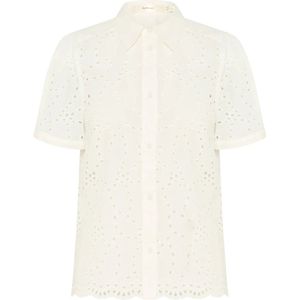 InWear, Dames, Blouses & Shirts, Wit, Maat: L Katoen,