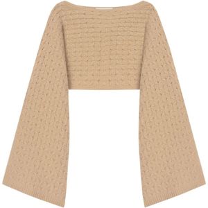 Aeron, Dames, Jassen, Beige, Maat: ONE Size Wol,