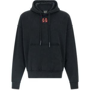 44 Label Group, Heren, Sweatshirts & Hoodies, Zwart, Maat: L Katoen,