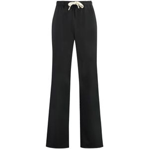 Palm Angels, Heren, Broeken, Zwart, Maat: M Wol,