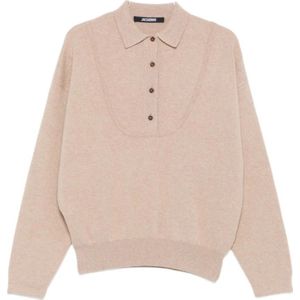 Jacquemus, Dames, Truien, Beige, Maat: S Wol,