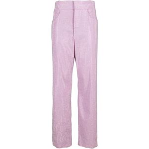 Giuseppe Di Morabito, Dames, Broeken, Roze, Maat: 2XS Denim,