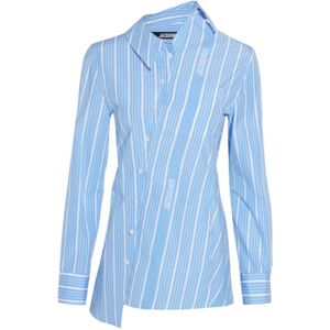 Jacquemus, Dames, Blouses & Shirts, Blauw, Maat: XS