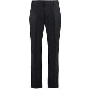 Off White, Heren, Broeken, Zwart, Maat: M Wol,