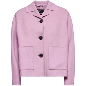 Max Mara, Dames, Jassen, Roze, Maat: M Wol,