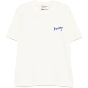 Iceberg, Heren, Tops, Wit, Maat: M Katoen,