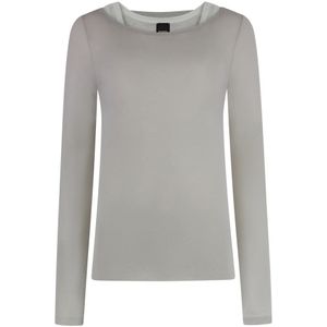 Pinko, Dames, Tops, Grijs, Maat: S Jersey,
