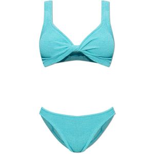 Hunza G, Dames, Badkleding, Blauw, Maat: ONE Size Tweed,