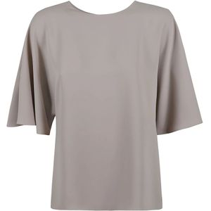 P.a.r.o.s.h., Dames, Blouses & Shirts, Grijs, Maat: L Satijn,